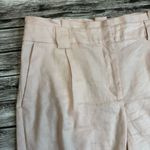 EXPRESS  Women's Paperbag Linen Tapered Leg Ankle Pants Pale Pink 10R 10 Regular Photo 2