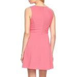 Elle NWT Pandango Pink Scalloped Ribbed Faux Wrap Sleeveless Fit & Flare Dress Photo 2