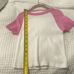 Brandy Melville Baby Baseball Ribbed Cropped T Shirt Size XS Photo 6