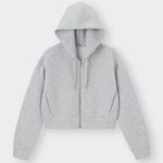 Uniqlo  GU Double Face Sweat Full-Zip Cropped Hoodie NWT Gray Small Photo 1