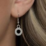 Paparazzi starlight starbright white lanyard earrings Photo 0