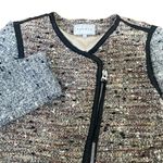 Sandro  Paris Vertige Tweed Lamb Leather Motorcycle Jacket‎ Photo 1