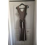 New Tan Sucolan Women's Sixe 2XL Casual Loose Tank Jumpsuit Sleeveless Knit Crop Brown Size 2X Photo 2