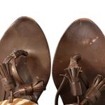 Giorgio Armani  Calf Hair tassel Sandals Flats, Size 38.5 (US size 7.5) Photo 5