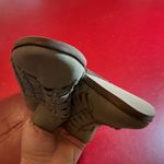 Woven Leather Mule Slides Womens 8 Sage Green Slip Photo 3