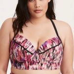 Torrid  Plus Size 3X Multicolored Swim‎ Bikini Top Underwire Pink Black White 3 Photo 0
