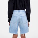Madewell  The Essex Long Baggy Short Jean Denim Jorts Raw Hem NWT‎ Size 33 Photo 1