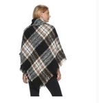 Apt. 9  Black Plaid Ruana Poncho Photo 1