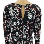 Metaphor  Black Floral 3 Quarter Sleeve Stretch Zip Side Sheath Dress Womens XL Photo 5