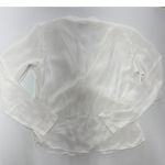 Mango MNG Top Womens Small White Surplice Long Sleeve Blouse Top Photo 1