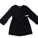 Old Navy  Maternity Black V-Neck 3/4 Sleeve Tie Waist Blouse Top Size Medium NEW Photo 8