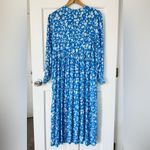 Seraphine Maternity & Nursing Margaux Floral Tiered Midi Dress Blue Size 6 Photo 3
