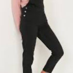 Old Navy  O.G. Straight Black-Wash Jean Overalls for Women Photo 0