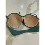 Shade & Shore Women’s  Lightly Lined Twist Front Bandeau Style Bikini Top Photo 2