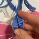 PINK - Victoria's Secret Pink Victoria’s Secret colorful lightly lined denim lace bra size 36B Photo 8