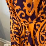 Orange and Purple Patterned Dress sleeveless Photo 2