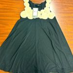 Alexis & Ashley Small Short Sleeveless Dress With‎ Ivory Rosettes NWT Black Photo 0