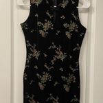 Pretty Good Asian Black Floral Midi Dress Photo 0