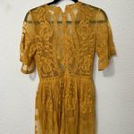Honey Punch Elegant Mustard Lace Dress Photo 4