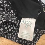 Kona Sol  Women's Black Print High Neck Tankini Swim Top - Size Large - NWT Photo 1