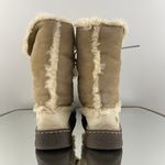 Born concept BORN B.O.C. Creme Tan Leather Shearling Lined Nome Lace Up Winter Snow Boots Photo 5