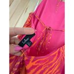 Lulus NWT  Camadi Hot Pink Animal Print Mesh Backless Midi Dress Bohemian Sz L Photo 5