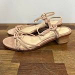 J. McLaughlin  Womens Sandals 8 Nude Strappy Kitten Heel NEW Reptile Heel Minimal‎ Photo 3