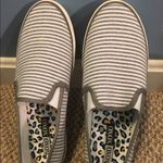 XOXO Slip On Canvas Sneakers Gray & White Stripes-9M Photo 1