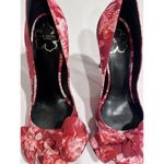 Ted Baker  LONDON Ryama Heels Red Tapestry‎ Glitch Bow Court Pointed Size 38.5 8 Photo 2