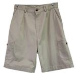 LL Bean Cargo Bayside Twill Shorts Womens Size 8 Khaki Original Fit No Wrinkle Tan Photo 0