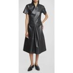 Proenza Schouler RTR  White Label Esther Faux Leather Midi Dress Size 6 Photo 5