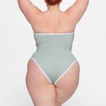 SKIMS  Pacific Blue Sporty Zipper Swim Strapless One Piece Size 4x Photo 3