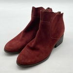 Lucky Brand Lahela Ankle Boots in Red/Sable Suede - Size 8/38 Photo 0