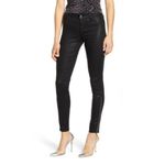 Articles of Society Beaded Fringe Coated Black Ankle Skinny Jeans - 29 Photo 4