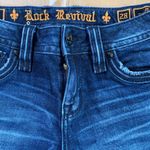 Rock Revival Luz Mid-Rise Flair Cropped Raw Hem Jeans 28 Photo 4