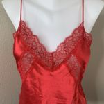 Victoria's Secret Victoria’s Secret Satin Lace Spaghetti Strap Lingerie Top Sz S Red Sexy Tank Photo 2