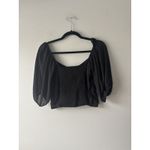 Abercrombie & Fitch Abercrombie & Fitch Black Puff Sleeve Crop Top Size Small Photo 5