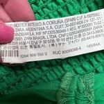 ZARA  Kelly Green Halter Bandeau Crop Top Adjustable Tie‎ Ruched Smocked Sz Small Photo 7