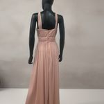 Birdy Grey ‎ Kiko Grecian Halter Bridesmaid Dress Pale Blush Pink M Classic Photo 3