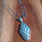 Sky Blue Topaz Stainless Steel Necklace Photo 2
