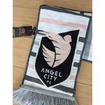 Angel City FC ACFC Stripe Wordmark Woven Scarf Pink Grey Ruffneck NWT Gray Photo 4