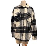 Thread and Supply Plaid Button Down Long Sleeve Shirt Jacket Black Women's Med Photo 2