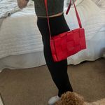 Red Leather Shoulder Bag Photo 3