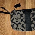 Coach Black Classic Logo  Wristlet Photo 0