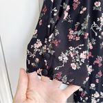 Reformation • Bard Dress mini puff sleeve Jolene black floral print georgette Photo 7