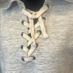 Madewell Gray Lace-Up Hoodie Top short sleeve  brand Photo 1