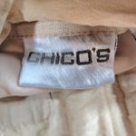 Chicos Women's Jacket 1 Beige Silk Metallic Snap Button Zip Lightweight Blazer Brown Size 10 Photo 11