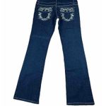 Crest Jeans Women's Size 5/6 Flare Embroidered Back Pockets Low Rise Denim Blue Photo 3