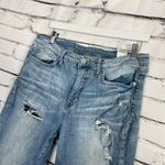 Seven7 Boyfriend Jeans Distressed Light Wash Women’s 14 Mid Rise Blue Capri Y2K Photo 6