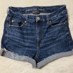 American Eagle  Outfitters Blue Jean Shorts High-Waisted Cuffed Photo 0